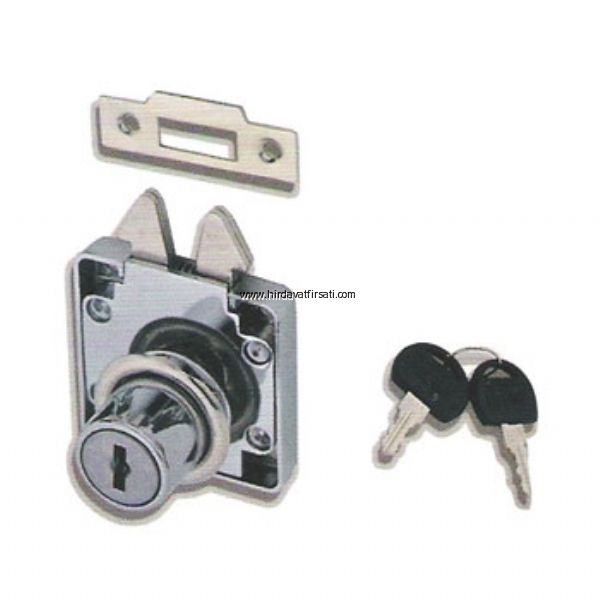 Çarpma dilli kare çekmece kilidi (dolap kilidi) Çekmece kilitleri