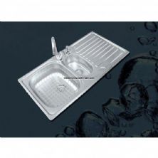 Kampanyal� evyeler | Kromevye oberon 318 1.5 g�z keten evye+sepet+batarya+s�v� sabunluk tak�m | OBERON318 | 