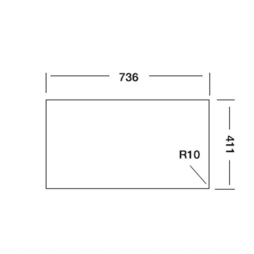 Compact serisi (tezgah �st� evye) | Ukinox Compact tek g�zl� paslanmaz krom evye (43,5x76) | 384062 | 