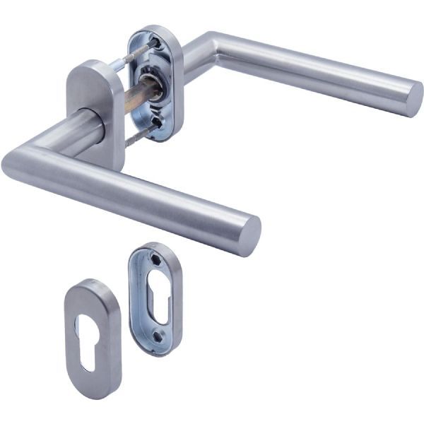 Marelli Roma paslanmaz inox OVAL rozetli yale kapı kolu