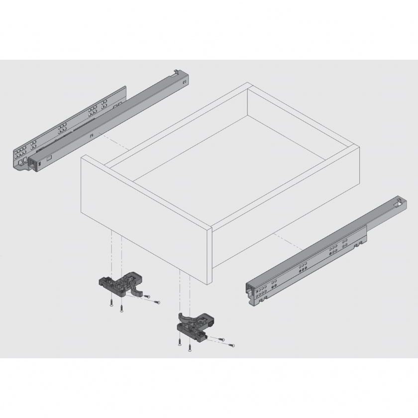 Samet smart tek (kısmı) açılım frenli tandem tipi çekmece rayı