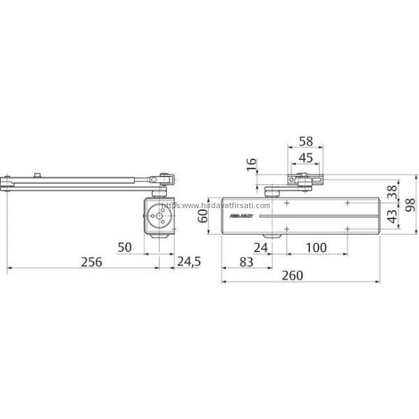 assa abloy 3 6 guc ayarli ozel hidrolik kapi yayi kapi kapatici hidrolik kapi yaylari kale hidrolik kapi yayi v b kapi aksesuarlari hirdavat firsati