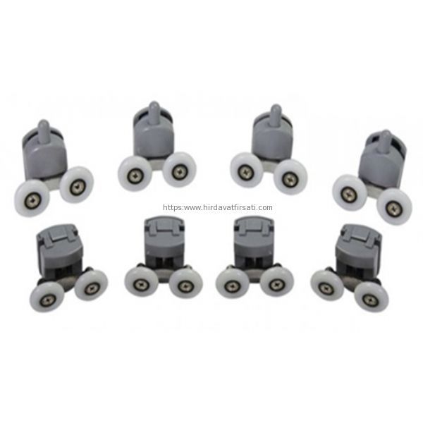 dusakabin icin gri alt ve ust kapak makarasi seti dusakabin tekerlegi seti dusakabin aksesuarlari kapi aksesuarlari hirdavat firsati