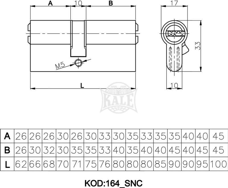 Standart bareller | Kale 164/SNC 68 mm sistem barel (3 anahtarlı) | 164/SNC | 