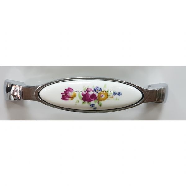 Tolga 128 mm estetik krom porselen mobilya kulbu 128 mm Tolga 128 mm estetik krom porselen mobilya kulbu 128 mm